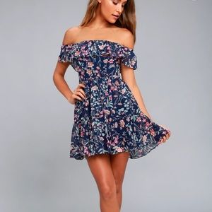 Floral off the shoulder dress